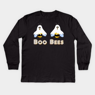 Funny Halloween Boo Bees Kids Long Sleeve T-Shirt